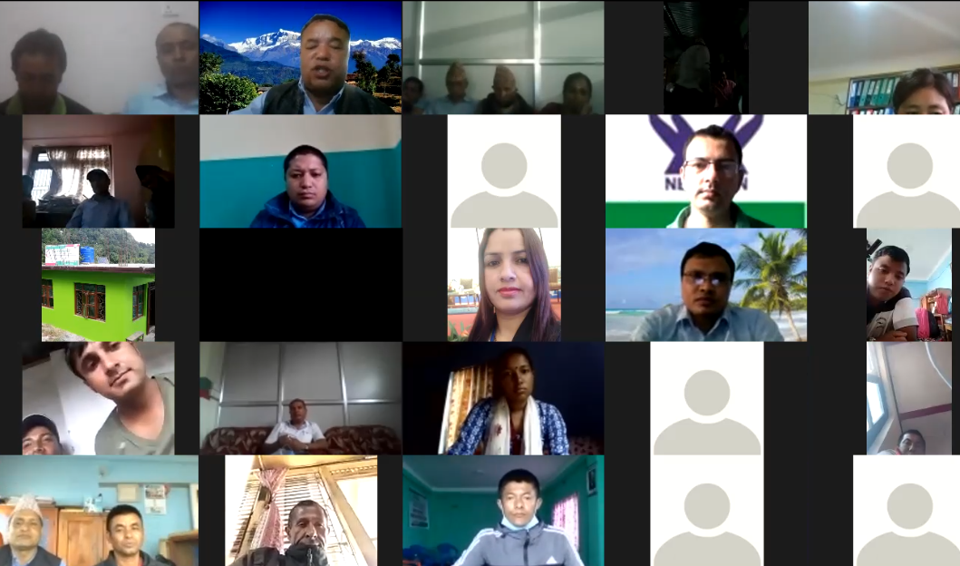 दोलखा र रामेछापका साकोसहरुबीच बीसीपी सम्बन्धी भर्चुअल तालिम सञ्चालन