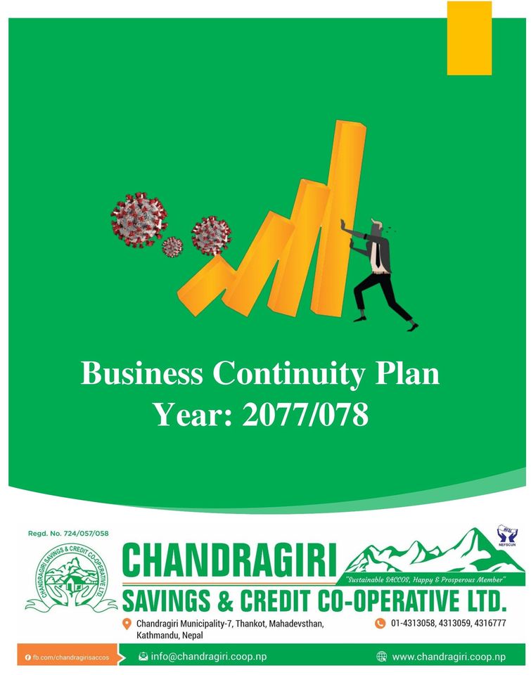 चन्द्रागिरी साकोसले बनायो व्यवसाय निरन्तरता योजना (बीसीपी)
