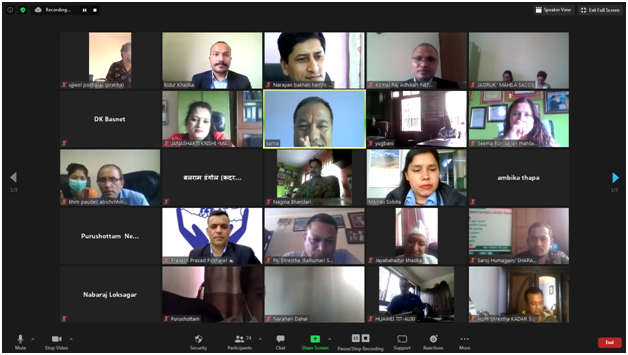 काठमाडौं उपत्यकाका कर्ब्स आबद्ध साकोसहरूका लागि भर्चुअल बीसीपी गोष्ठी सम्पन्न