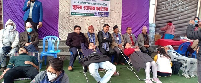 मातृभूमि साकोसको रक्तदान र वित्तीय सहयोग  