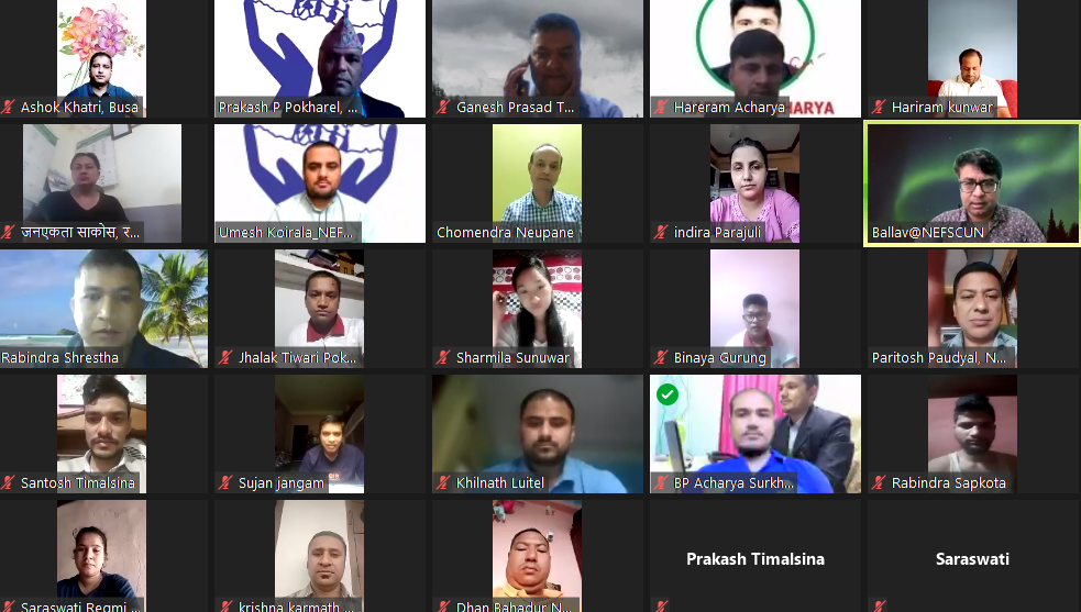 नेफ्स्कूनद्वारा सीटीइभीटी मान्यताप्राप्त ‘बचत तथा ऋण परिचालक कोर्ष’ को कक्षा आजबाट सुरु  