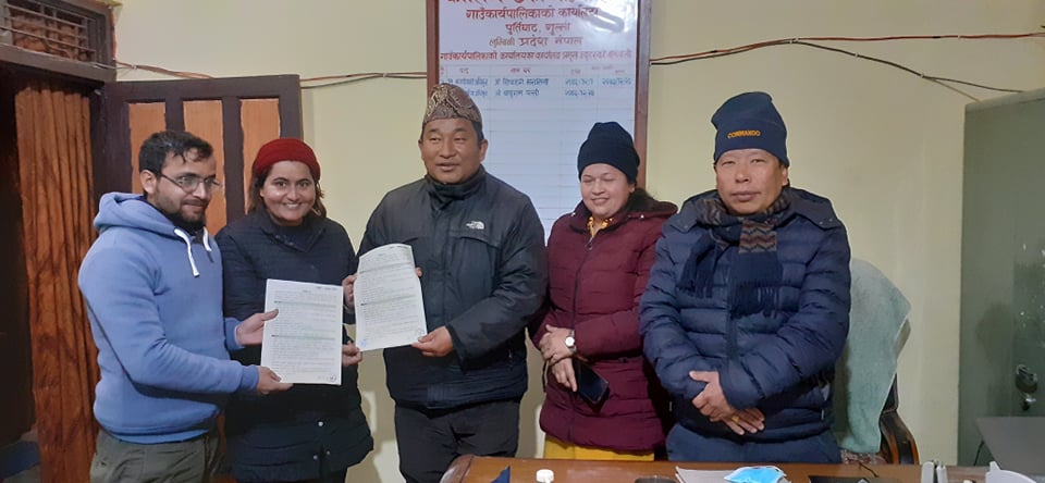 गुल्मीको कालिगण्डकी गाउँपालिकासँग आधारशिला कार्यक्रममा सम्झौता