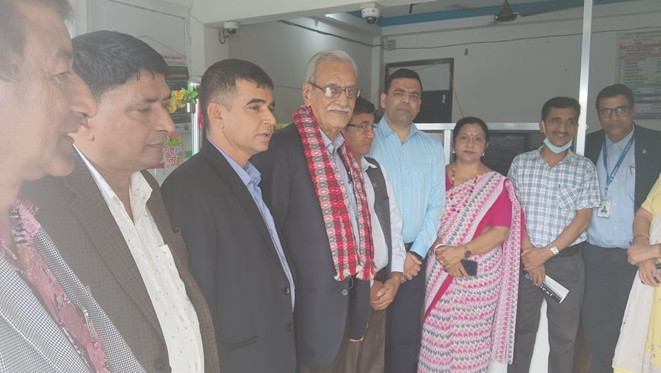 प्रदेश नं १ का सहकारी मन्त्री सरावगीद्वारा नेफ्स्कून लेटाङ सेवा केन्द्र अवलोकन