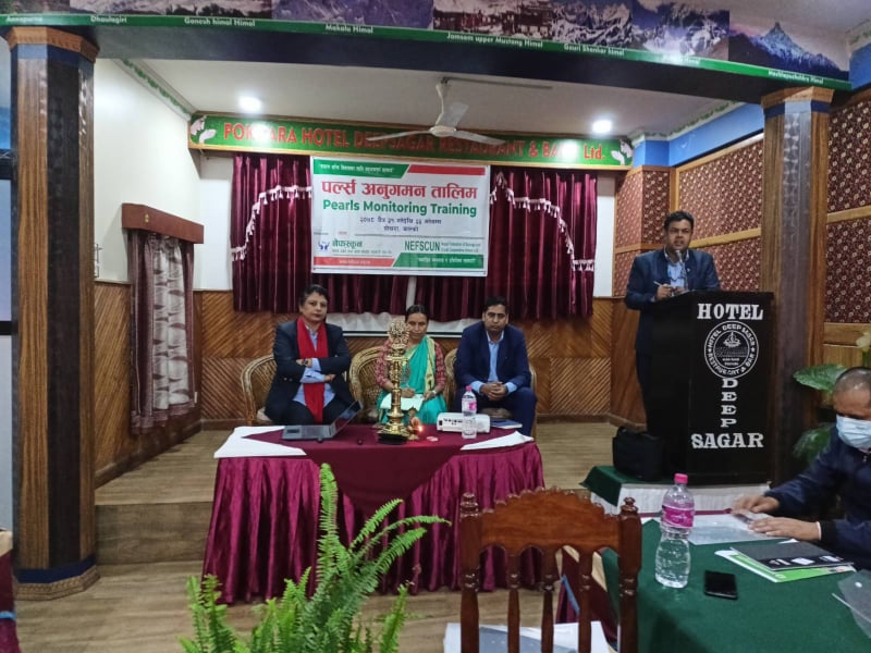 पोखरामा पर्ल्स अनुगमन तालिम 