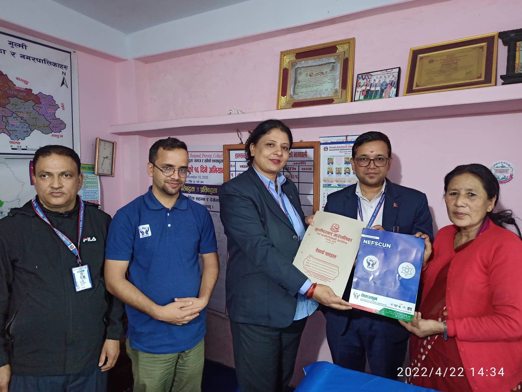गुल्मीको गुल्मीदरबार गाउँपालिकासँग आधारशिला कार्यक्रम सम्झौता