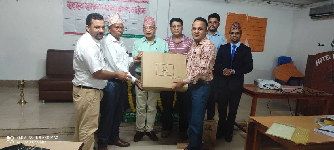 आगलागीका कारण क्षतिग्रस्त साकोसलाई नेफ्स्कूनद्वारा कम्प्यूटर सहयोग 