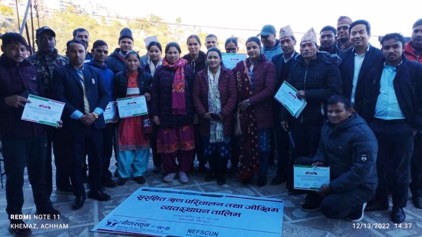 डडेलधुरामा साकोसहरूका लागि सुरक्षित ऋण परिचालन तथा जोखिम व्यवस्थापन तालिम सञ्चालन