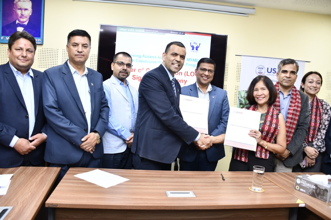 नेफ्स्कून र युएसएआइडी बीच सम्झौता, सदस्य लक्षित उद्यम विस्तारमा जोड 