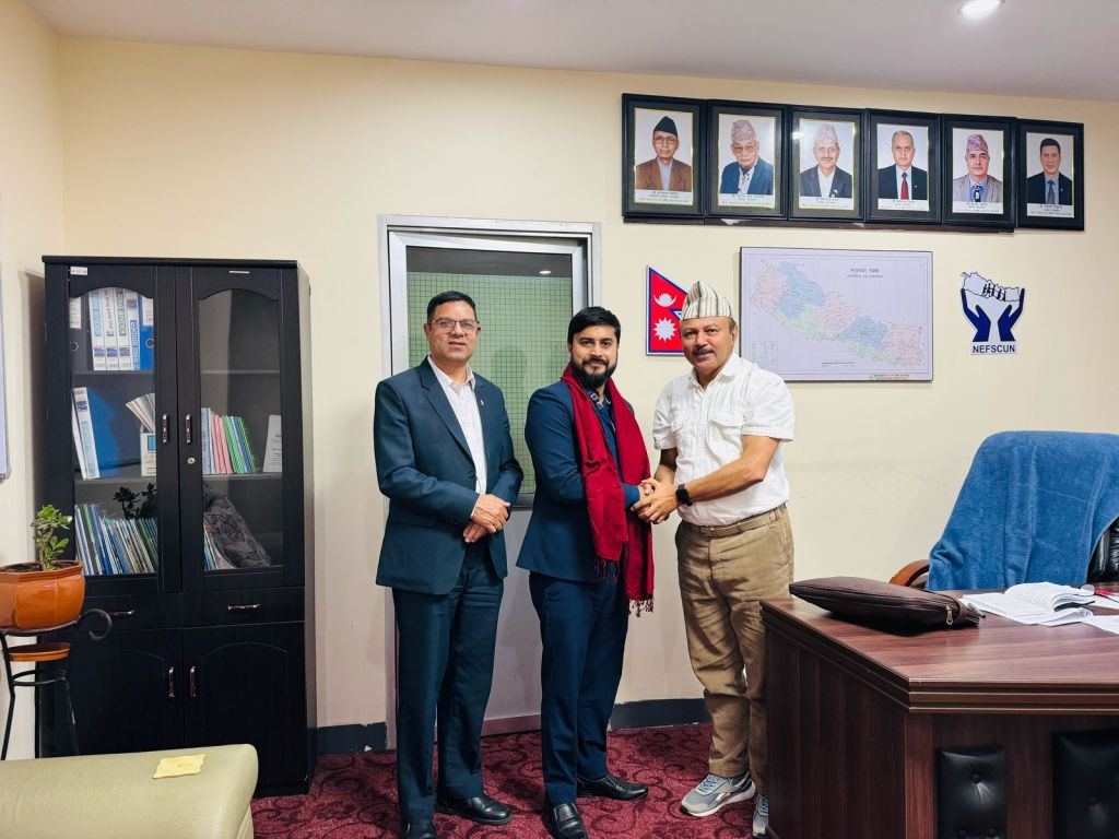 प्राधिकरणका सचिव रविन ढकाललाई नेफ्स्कूनमा स्वागत 