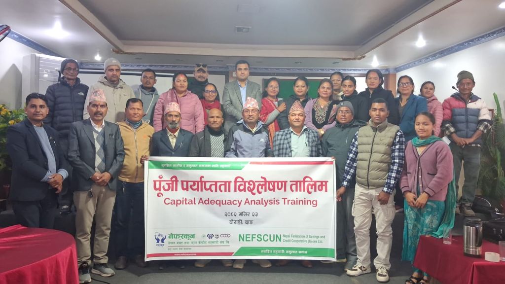 सहकारीमा वित्तीय व्यवस्थापनका लागि पूँजी पर्याप्तता विश्लेषण तालिम दाङमा सम्पन्न