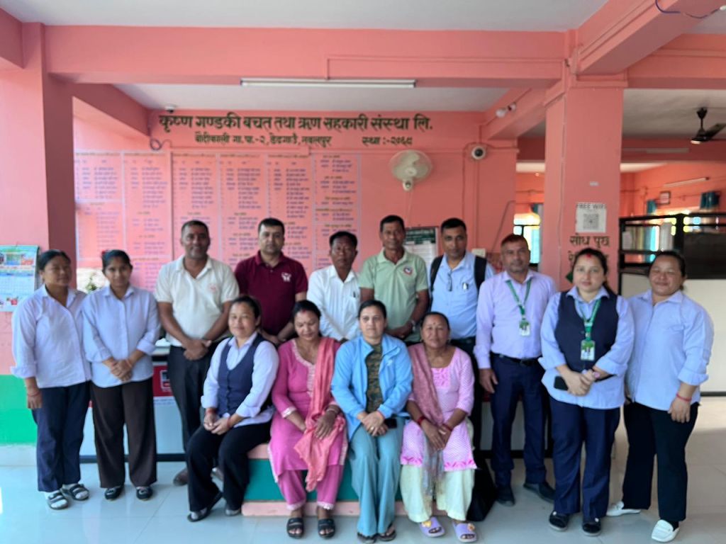 सुशासन र जोखिम व्यवस्थापनको अवस्थाबारे कृष्ण गण्डकी साकोसमा नेफ्स्कूनको स्थलगत सुपरिवेक्षण