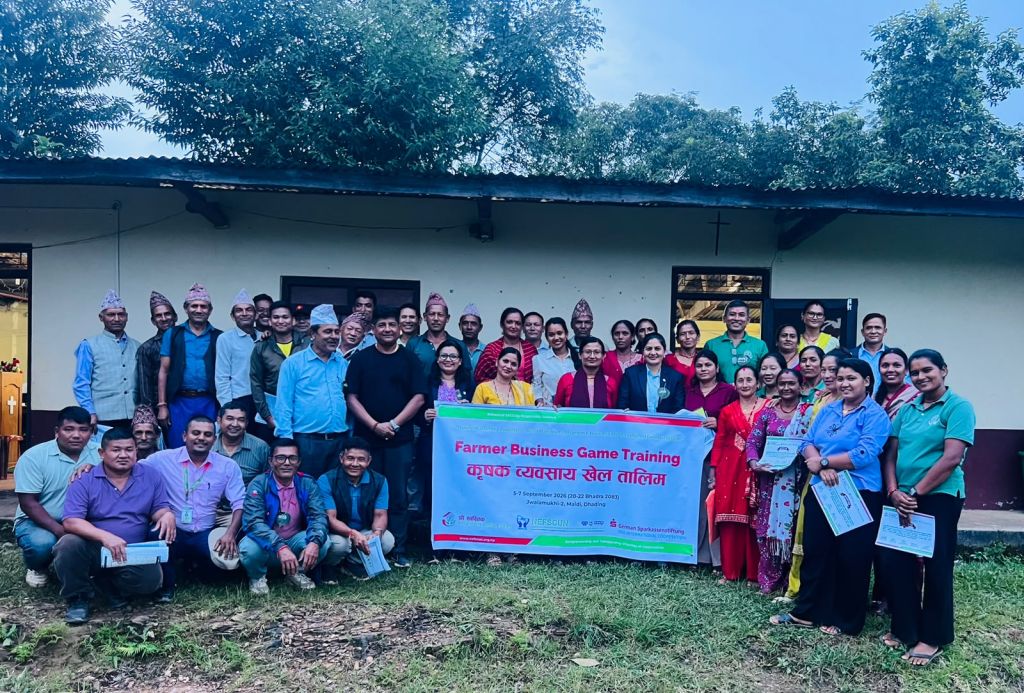 धादिङ स्थित स्वस्तिक साकोसका कृषक सदस्यहरुका लागि कृषक व्यवसाय खेल तालिम सञ्चालन 